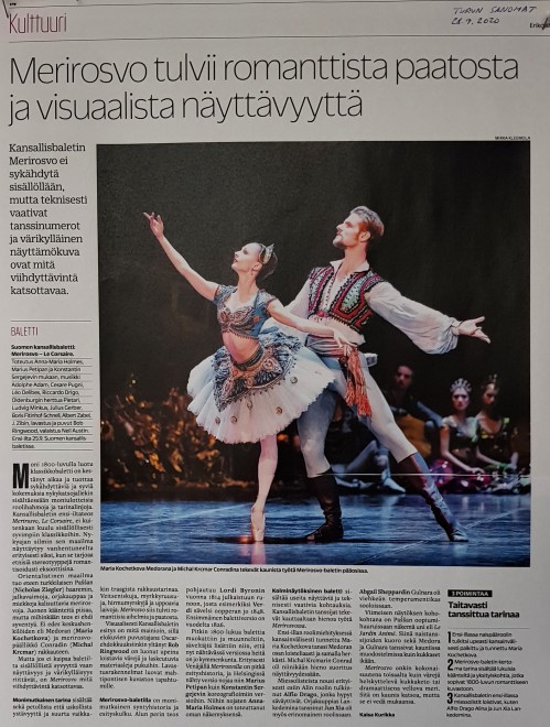 Corsaire Ballet A.Holmes Review Maria Kochetkova Michal Krcmar 