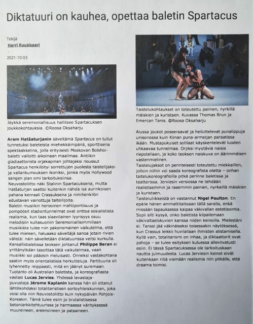Spartacus ballet Michal Krcmar Helsinki 1 Lucas Jervies