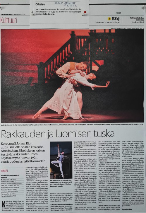 Sibelius ballet Michal Krcmar Turun Sanomat oopperabaletti 1