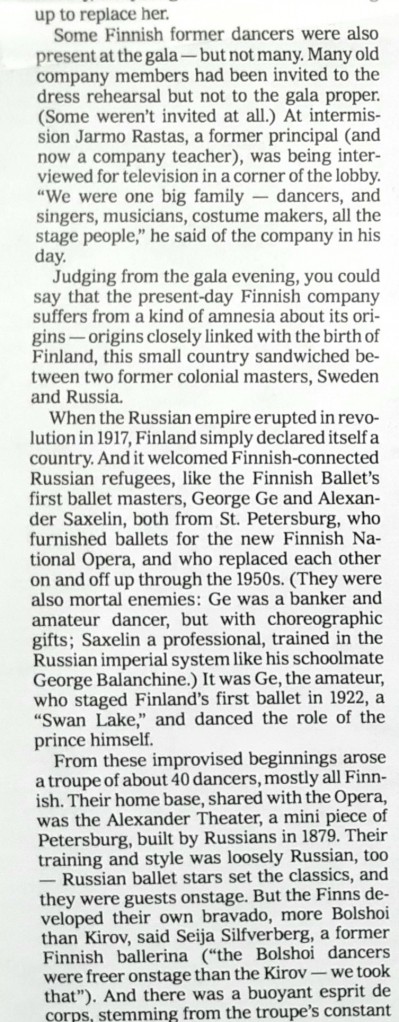 New York Times Finniah Ballet Michal Krcmar Lead Principal dance