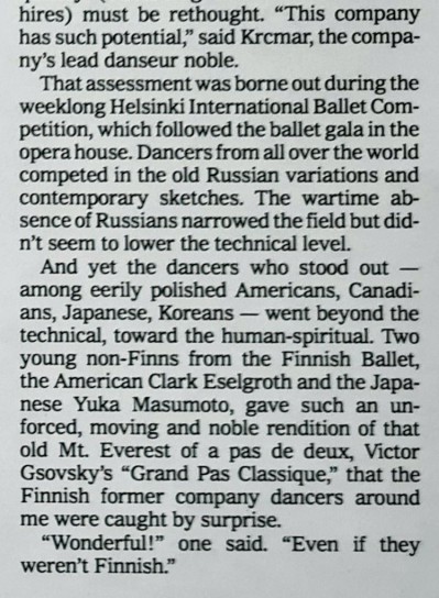 New York Times Finniah Ballet Michal Krcmar